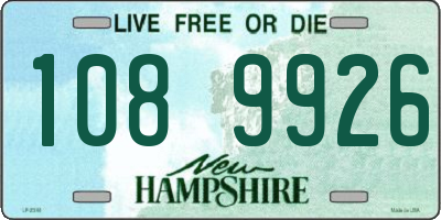 NH license plate 1089926