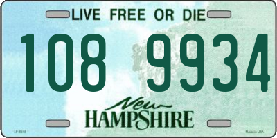 NH license plate 1089934