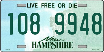 NH license plate 1089948