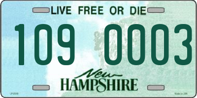 NH license plate 1090003