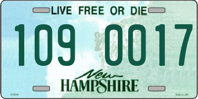 NH license plate 1090017