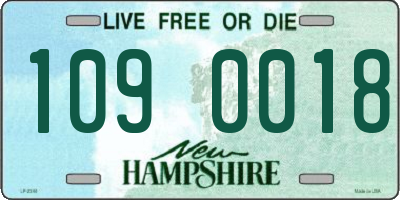 NH license plate 1090018