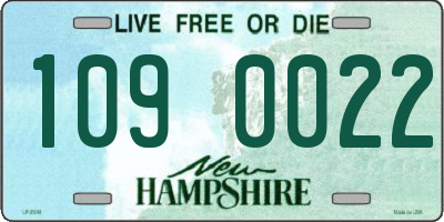 NH license plate 1090022