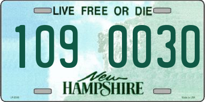 NH license plate 1090030