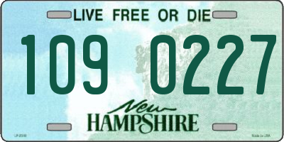 NH license plate 1090227