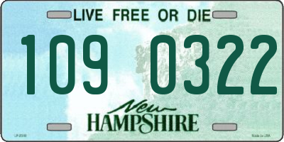 NH license plate 1090322