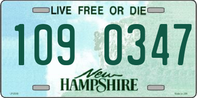 NH license plate 1090347
