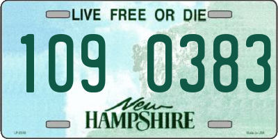 NH license plate 1090383