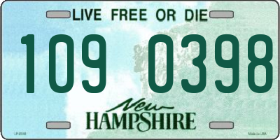 NH license plate 1090398