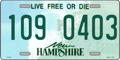 NH license plate 1090403