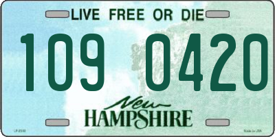 NH license plate 1090420