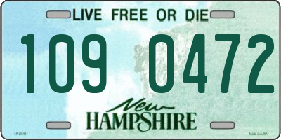 NH license plate 1090472