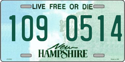 NH license plate 1090514