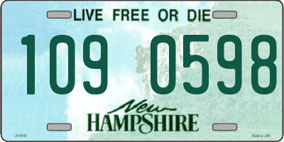 NH license plate 1090598