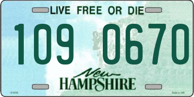 NH license plate 1090670