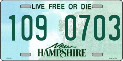 NH license plate 1090703