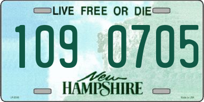 NH license plate 1090705