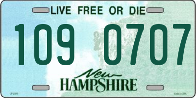 NH license plate 1090707