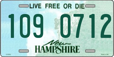 NH license plate 1090712