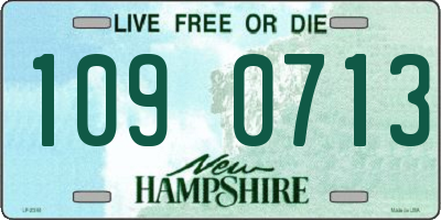 NH license plate 1090713