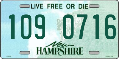 NH license plate 1090716