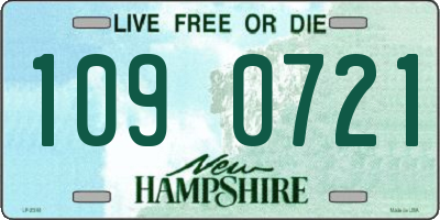 NH license plate 1090721