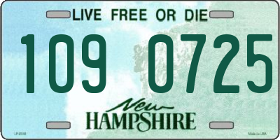 NH license plate 1090725