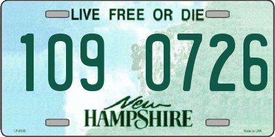 NH license plate 1090726