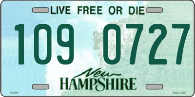 NH license plate 1090727