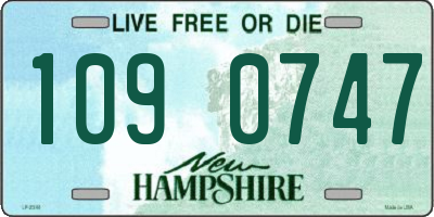 NH license plate 1090747