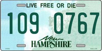 NH license plate 1090767
