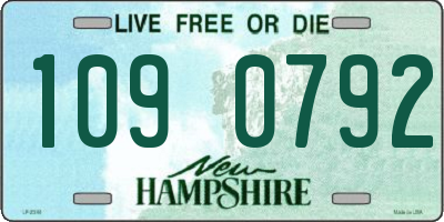 NH license plate 1090792