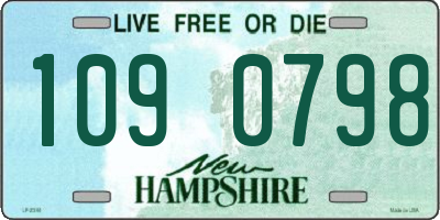 NH license plate 1090798