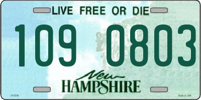 NH license plate 1090803