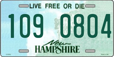 NH license plate 1090804