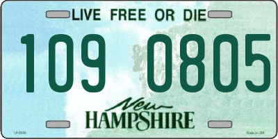 NH license plate 1090805