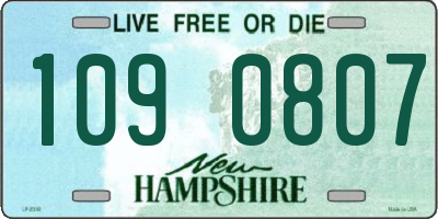 NH license plate 1090807