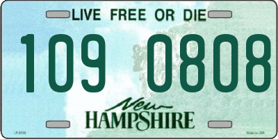 NH license plate 1090808
