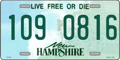 NH license plate 1090816