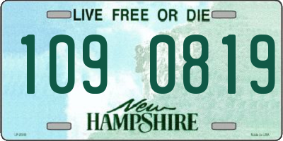 NH license plate 1090819