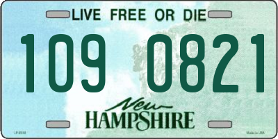 NH license plate 1090821
