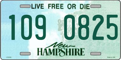 NH license plate 1090825