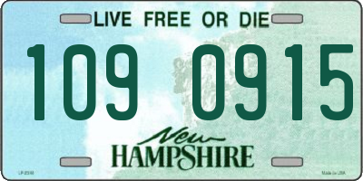 NH license plate 1090915