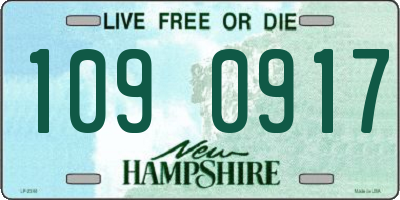 NH license plate 1090917