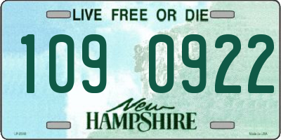 NH license plate 1090922