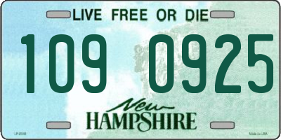 NH license plate 1090925