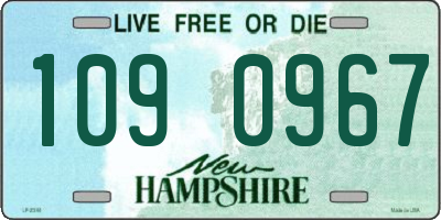 NH license plate 1090967
