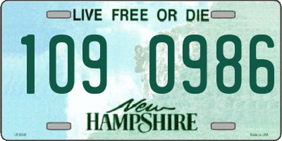 NH license plate 1090986