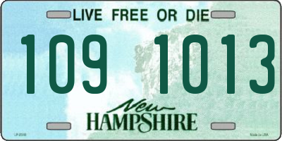 NH license plate 1091013