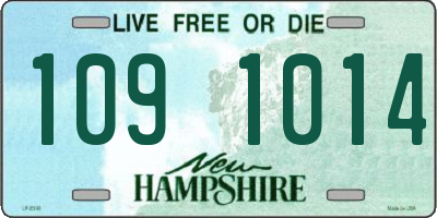 NH license plate 1091014